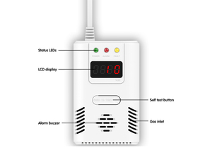 Atacado 12V / 220V Lpg Detector De Vazamento De Gás De Cozinha Detector De Gás De Cozinha Com Válvula Solenóide ou Função De Válvula Magnética - Product Image 3