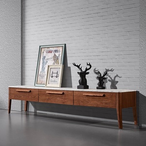 European TV Cabinet Modern Living Room Furniture <strong>Corner</strong> Wooden TV <strong>Stand</strong> With Drawers - Product Image 3