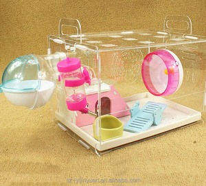 Toptan özel şeffaf akrilik hamster evcil hayvan kafesi küçük hayvanlar için - Product Image 3