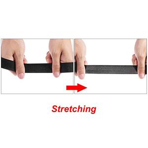 <span class=keywords><strong>1.5</strong></span>インチワイドブラックニットヘビーストレッチ高弾性バンドカスタム弾性バンド - Product Image 4