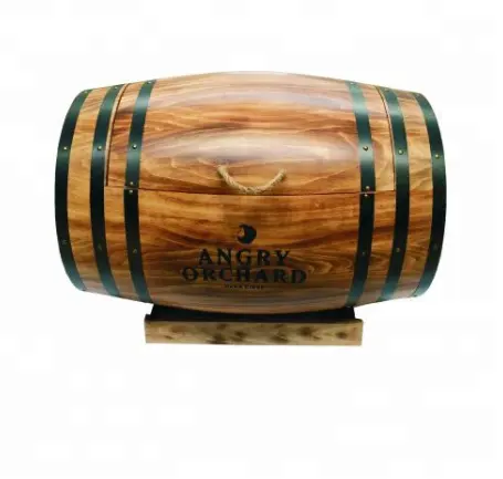 Popular 50L retro style wooden barrel cooler box ice beer bucket ice box