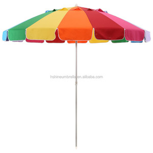 Al aire libre 8ft aluminio lujo Rainbow Beach Sun paraguas <span class=keywords><strong>con</strong></span> varillas de fibra de vidrio - Product Image 1