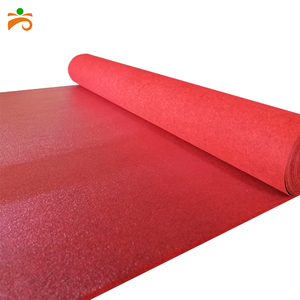 Tappeto <span class=keywords><strong>Runner</strong></span> per Camera da Letto in Fibra Sintetica Rossa con Design Semplice, Realizzato a Macchina - Product Image 3