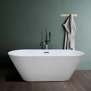 Freestanding Bathtub Small Classical 150cm Small Size Corner Clear Bathroom Freestanding Acrylic Bathtub Indoor BathTubs