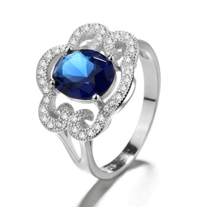 Engagement Cubic Zirconia Ring Sapphire Ring 925 Silver Ring Jewelry <strong>Fashion</strong> <strong>Jewellery</strong> Wholesale - Product Image 1