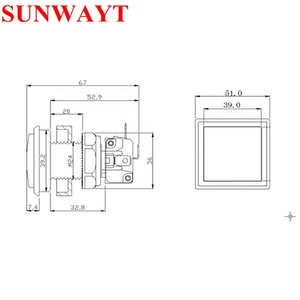 Interruttore a pulsante grande quadrato illuminato da 51*51mm 12V e luce a Led per accessori per macchine da gioco Arcade - Product Image 6