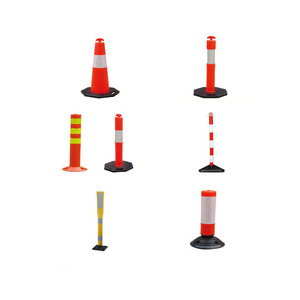 Sicurezza flessibile delineator montanti in plastica colonna di traffico barriera paletto luminoso con catene - Product Image 6