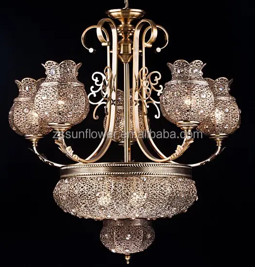 Lustre marocain style Antique, nouveau design, disponible en cristal, pour hôtel