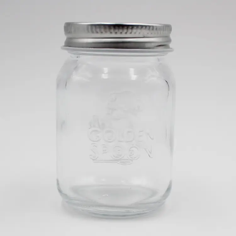 Produsen Cina disediakan 4 oz mini kaca mason jar BPA gratis makanan derajat mason jar untuk pemasok kaca emas