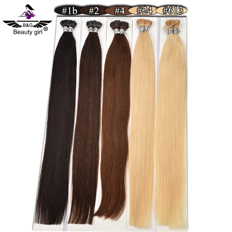 High Quality Stick Double Drawn I Tip Hair with nano ring hair for wholesale price