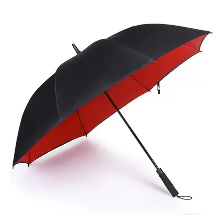 Strong windproof promotional rain umbrella with double layer