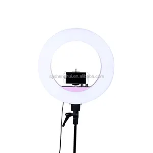 Diva anel de luz 18 "led original foto/vídeo fluorescente com suporte de luz 6"