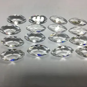 Lab Created White Crystal Marquise Cut Glass Stone For Jewelry Making