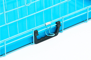 กรงสุนัขพับได้กรงลวดตาข่ายสัตว์เลี้ยงลังสุนัขสีน้ำเงิน - Product Image 5