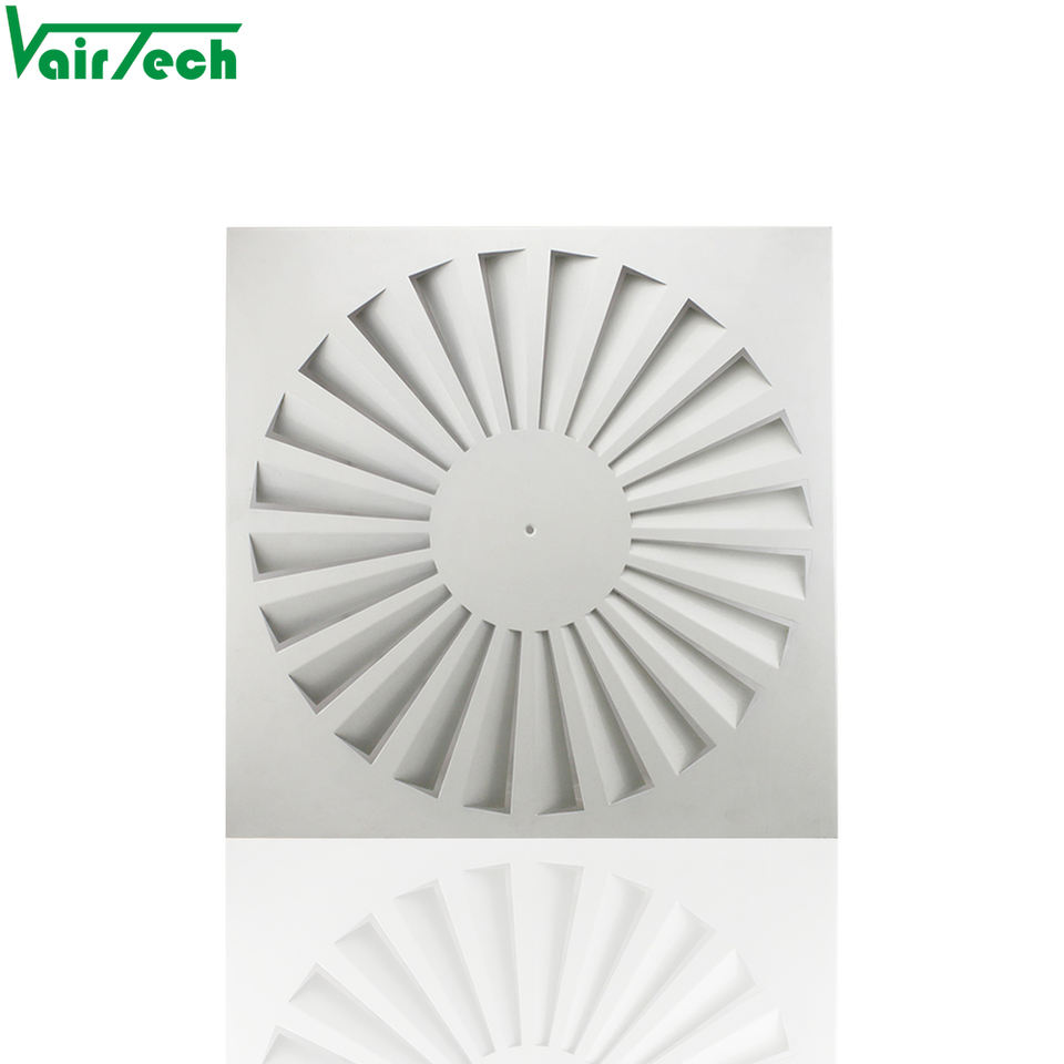 Air Conditioning Square Ceiling Adjustable Vent Swirl Diffuser - Vairtech