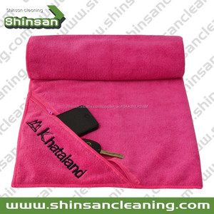 Hot vente microfibre <span class=keywords><strong>serviette</strong></span> <span class=keywords><strong>de</strong></span> <span class=keywords><strong>salle</strong></span> <span class=keywords><strong>de</strong></span> gym avec poche / <span class=keywords><strong>sport</strong></span> <span class=keywords><strong>serviette</strong></span> avec broderie logo - Product Image 3