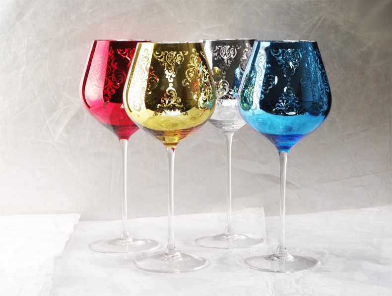 Wholesale Wine Glass and Champagne Glasses Lead Free Crystal Glass Burgundy Goblet