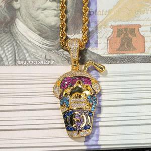 2019 nueva llegada Hiphop Material de cobre borracho taza hielo colgante personalizado - Product Image 3