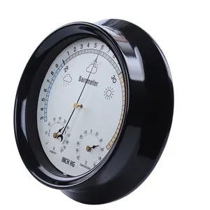 8英寸圆形定制双金属温度计气压计和湿度TPM零件壁挂式气象站时钟
