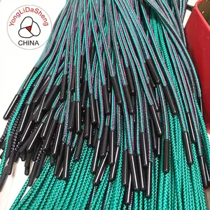 2023 Custom Cord End Metal Drawstring Tips For Printed Cheap Flat Polyester Shoelaces