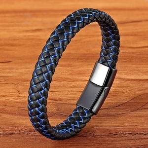Pulsera <span class=keywords><strong>de</strong></span> <span class=keywords><strong>Cuero</strong></span> Genuino Personalizada, Suave y Flexible, con Grabado <span class=keywords><strong>de</strong></span> Logotipo, <span class=keywords><strong>Pulseras</strong></span> <span class=keywords><strong>de</strong></span> <span class=keywords><strong>Cuero</strong></span> para Hombre, Regalo para el Día del Padre o <span class=keywords><strong>de</strong></span> la Madre - Product Image 3