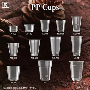 PP 3、5、7、9、12、16、24、26、33オンスPPプラスチックカップ