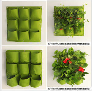 Sacs de culture légers en feutre de style campagnard Kits de plantation de jardin suspendus au <span class=keywords><strong>mur</strong></span> Conception de jardinière élégante - Product Image 3