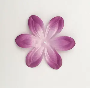 Benutzer definierte DIY künstliche Satin Blume Polyester Blütenblatt mit Loch in der Mitte für Schuhe Dekoration