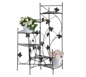 Étagère à fleurs moderne de haute qualité avec revêtement en poudre <span class=keywords><strong>pour</strong></span> serre extérieure, support de <span class=keywords><strong>plantes</strong></span> en métal en forme de feuille, échelle de jardin - Product Image 1