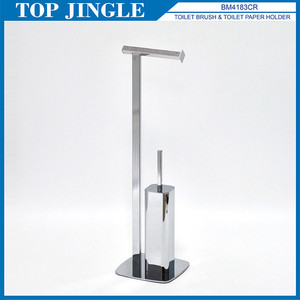 Brosse de toilette en fer et support de papier, en forme de 7, nouveauté, - Product Image 2