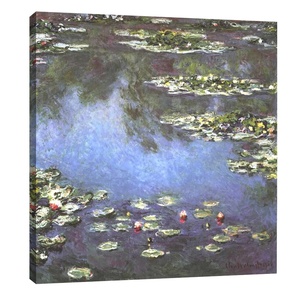 キャンバス絵画油絵手描き複製クロードモネスイレン池中国工場 - Product Image 1