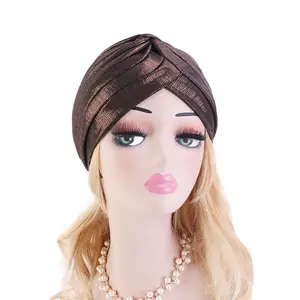 Bonnet noué pour femmes, bonnet de nuit, accessoires pour cheveux, turban, couvre-chef, chapeaux indiens, TJM-413