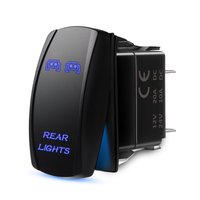 Interrupteur à bascule 5 broches 12V-24V pour feux arrière laser, marche/arrêt, éclairage LED pour camion, VTT, UTV, bateau, marine, SUV, caravane