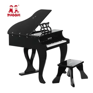 Tastiera musicale giocattolo strumento nero 30 tasti in legno per bambini pianoforte giocattolo per 3 +