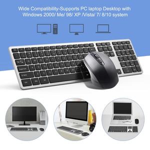 Guangdong beyaz mini ultra ince İspanyolca bluetooth 3.0 klavye kablosuz 2.4g klavye ve fare - Product Image 3