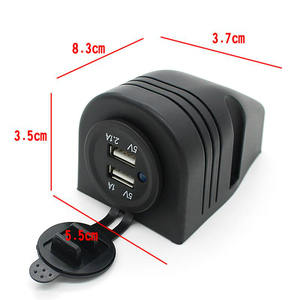 CHSKY Impermeabile Dual USB 5V 3.1A Moto Caricabatteria Da Auto <span class=keywords><strong>Adattatore</strong></span> di Alimentazione <span class=keywords><strong>Presa</strong></span> <span class=keywords><strong>Accendisigari</strong></span> per il Telefono Mobile Accessori Auto - Product Image 4