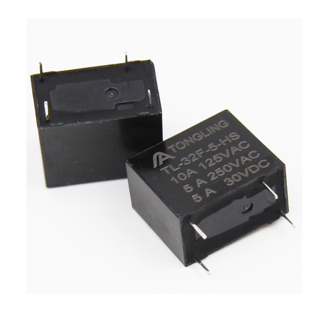 TONGLING JZC-32F-05-H 5A 32F Electromagnetic 3.75V SPST Relay 4 Pins Welded PCB 56 Coil Resistance