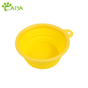 Campione gratuito <span class=keywords><strong>tasca</strong></span> pieghevole in Silicone da viaggio cibo per animali ciotola per cani da viaggio pieghevole in Silicone da 350ml ciotole e mangiatoie per animali domestici 100 pezzi arrotondati - Product Image 4