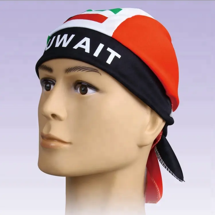 Kuwait DO Rag หมวกหัวกะโหลกสำหรับผู้ชาย, หมวกกันเหงื่อหมวกปั่นจักรยานหมวกรถจักรยานยนต์