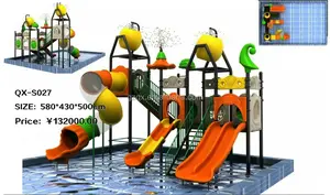 Popular Design Kids Play Water Park Water Slides Water Play Equipment QX-S027