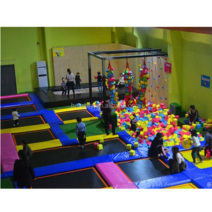 Big Bounce Chất Lượng Cao Giải Trí Hot Bán Vui Trong Nhà <span class=keywords><strong>Trampoline</strong></span> Công Viên Với Slide - Product Image 1