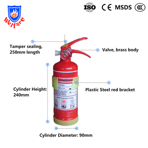Extincteur portable rouge Welfare 2LBS avec <span class=keywords><strong>poudre</strong></span> sèche ABC à 60 %, classe ABC, solution de sécurité automobile la plus vendue au Costa Rica - Product Image 3