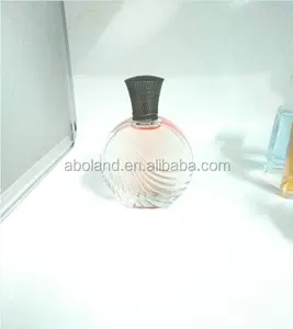 Circle shaped clear 50ml perfume glass bottle