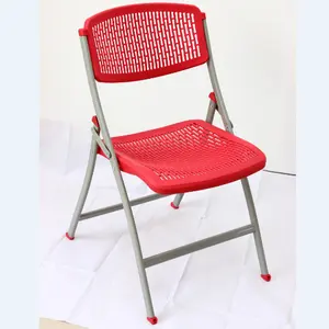 china production plastic mesh white folding chair