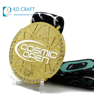 Golden Supplier China Custom Raised Metal 3d Enamel Gold Plated Graduation Academic Medal For Souvenir