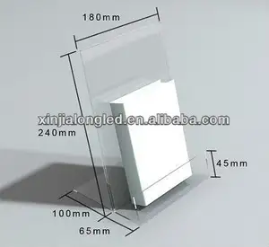 Acrylic Plastic Book Holder Stand Clear Acrylic Book Stand with Ledge And Sign Holder