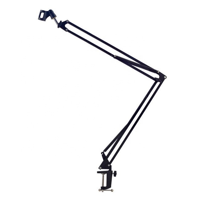 Adjustable Microphone Suspension Boom Scissor Arm Stand Mic Stand for Radio Broadcasting Studio Stages