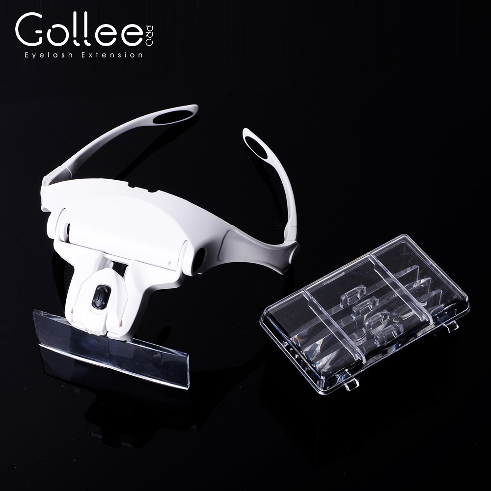 Со светодиодными огнями увеличительное стекло Hands Free увеличительное стекло ультра-легкая рама Пять линзы 1,0x1,5x2,0x2,5x5 объектив CN;GUA 3AAA