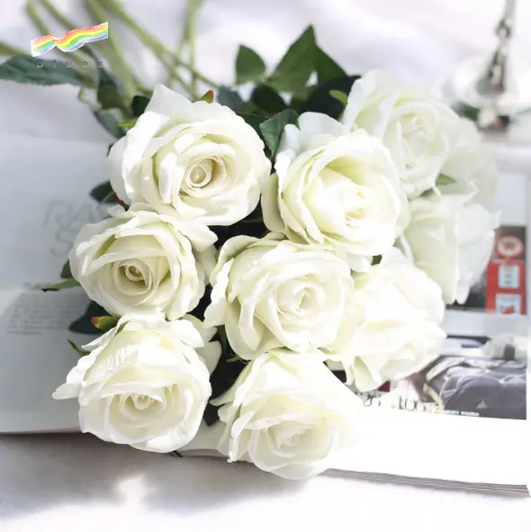 Kunstzijde rose flower voor bruiloft voor verkopen thuis bruiloft decoratie groothandel
