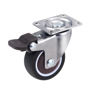 Rueda giratoria SS de <span class=keywords><strong>1</strong></span> pulgada, ruedas pequeñas de goma para quioscos de exhibición - Product Image 5